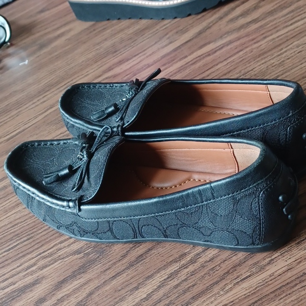 Coach Moira Sig Jacq Loafer - Color: Black/Coal-6.5B fits to size - Picture 2 of 8